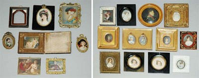 Lot 353 - Miscellaneous Group of Portrait Miniatures and...