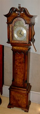 Lot 584 - Georgian Style Burl-Wood Grandmother Clock...