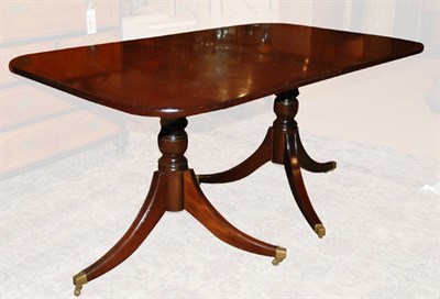 Lot 493 - Georgian Style Mahogany Double-Pedestal Dining...