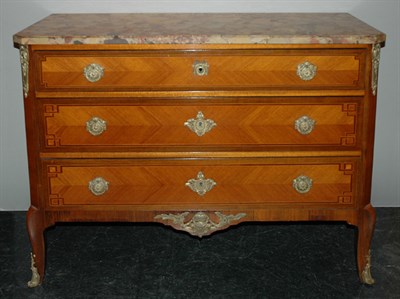 Lot 3483 - Transitional Louis XV/XVI Style Marble Top...