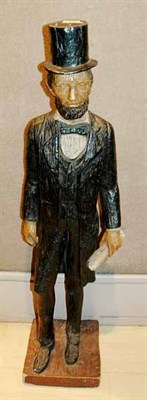 Lot 279 - Painted Metal Figure of Abraham Lincoln Height...