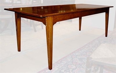 Lot 433 - French Provincial Fruitwood Farm Table Height...