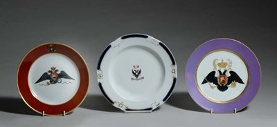 Lot 477 - Three Russian Porcelain Plates St. Petersburg,...