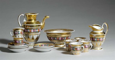 Lot 474 - Russian Porcelain Partial Coffee Service 19th...