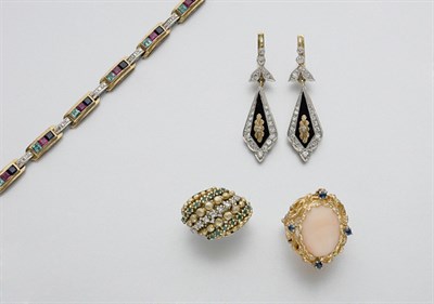 Lot 532 - Group of Gold, Diamond and Gem-Set Jewelry