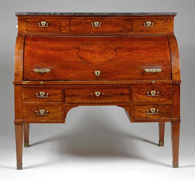 Lot 478 - Empire Mahogany Bureau de Cylindre Early 19th...