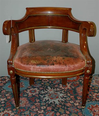 Lot 482 - Empire Brass Mounted Chaise de Bureau Early...