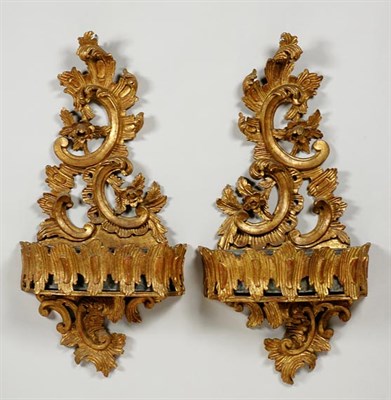 Lot 263 - Pair of Continental Rococo Style Gilt-Wood...