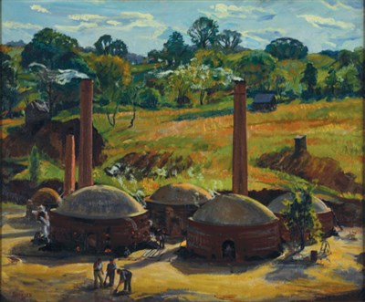 Lot 1284 - Harry Shokler American, 1896-1978 Brick Kilns,...