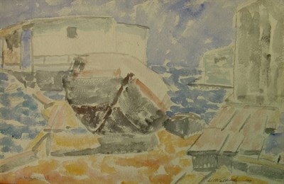 Lot 86 - Abraham Walkowitz American, 1880-1965 Dock...