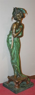 Lot 3607 - Art Nouveau Style Bronze and Marble Figure of...