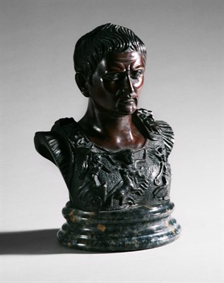 Lot 3113 - Bronze Bust of a Classical Soldier After a...