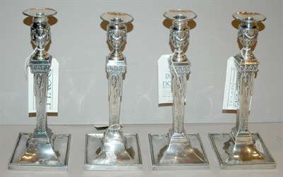 Lot 369 - Set of Four George III Silver Candlesticks...