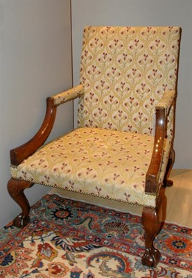 Lot 326 - George III Mahogany Library Chair Third...