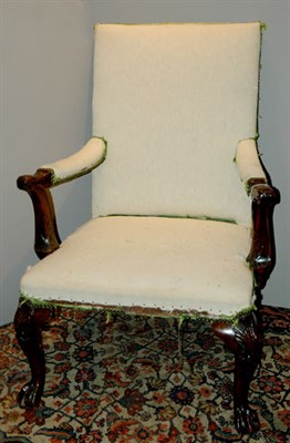 Lot 324 - George III Mahogany Library Chair Mid 18th...