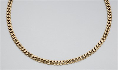 Lot 861 - Gold Curb Link Chain Necklace