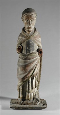 Lot 248 - Continental Carved Wood Figure of Saint...