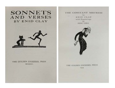 Lot 4061 - [GILL, ERIC] CLAY, ENID The Constant Mistress....