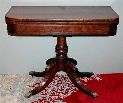 Lot 3534 - Regency Mahogany Fold-Over Game Table Height...
