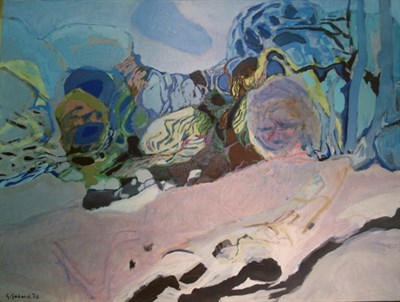 Lot 37 - Gabriel Godard French, b. 1933 Paysage Mauve,...