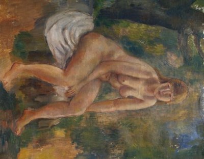 Lot 1293 - Bernard Karfiol American, 1886-1952 The Bather...