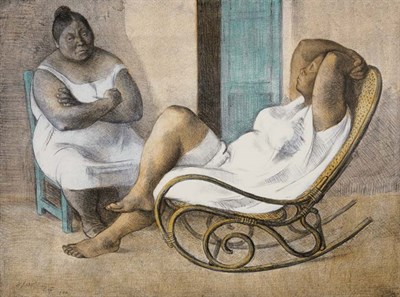 Lot 4448 - Francisco Zuniga LA MECEDORA (B. 68) Color...