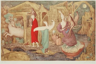 Lot 4174 - Leonora Carrington TUESDAY Color lithograph,...