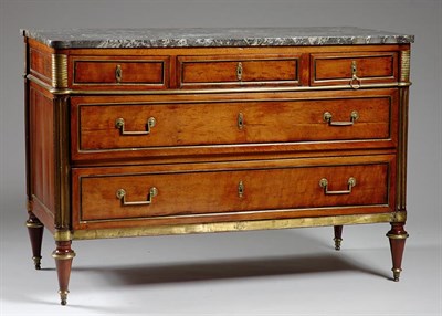 Lot 443 - Louis XVI Brass Mounted Mahogany Commode Late...
