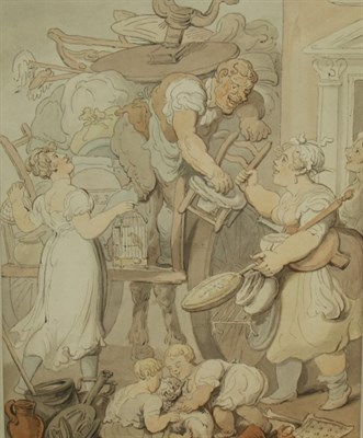 Lot 20 - Circle of James Gillray The Movers Ink and...