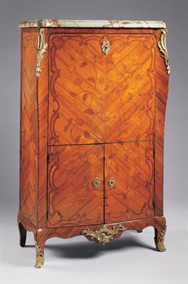 Lot 292 - Louis XV Marquetry Inlaid Gilt-Bronze Mounted...