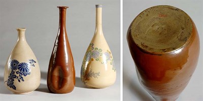 Lot 504 - Two Japanese Sake Bottles; Together with a...