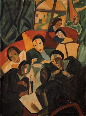 Lot 1092 - Armand Schonberger Hungarian, 1885-1974 Dinner...