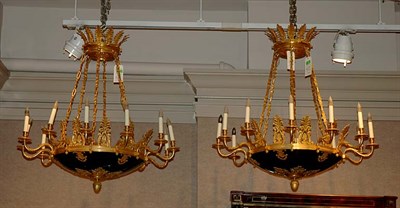 Lot 1491 - Pair of Empire Style Gilt and Patinated-Bronze...