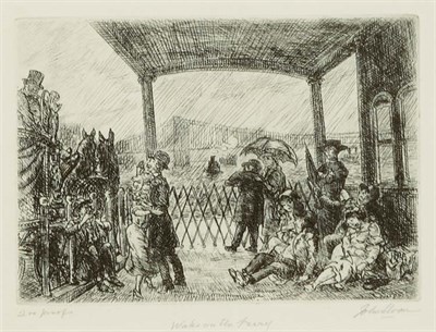 Lot 4404 - John Sloan WAKE ON THE FERRY (M. 313) Etching,...