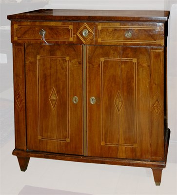 Lot 425 - Continental Neoclassical Inlaid Walnut Side...