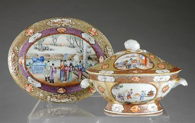 Lot 309 - Chinese Export Porcelain Covered Tureen and...