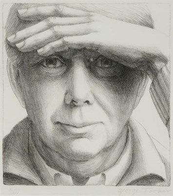 Lot 4413 - George Tooker SELF PORTRAIT Lithograph, 1984,...