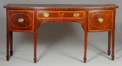 Lot 1546 - George III Inlaid Mahogany Sideboard The...