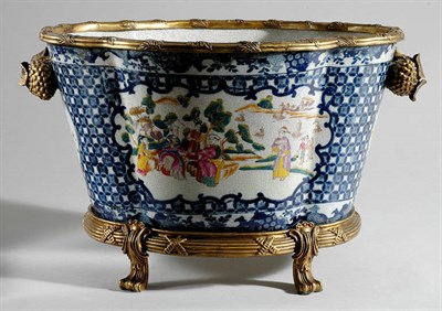 Lot 597 - Continental Style Gilt-Metal Mounted Porcelain...