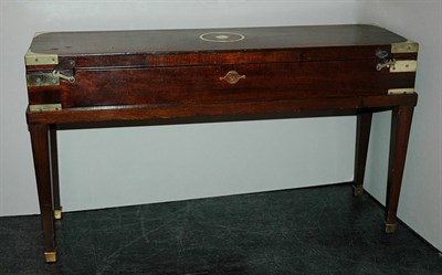 Lot 600 - Georgian Style Brass Mounted Campaign Style...