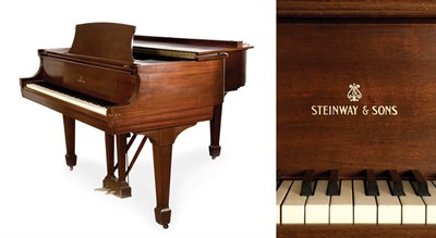 Lot 3095 - Steinway & Sons Mahogany Baby Grand Piano...