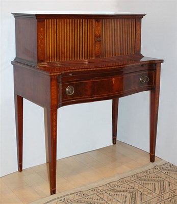 Lot 1333 - Federal Style Inlaid Mahogany Serpentine Front...