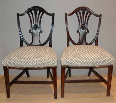 Lot 383 - Pair of Georgian Style Mahogany Shield Back...