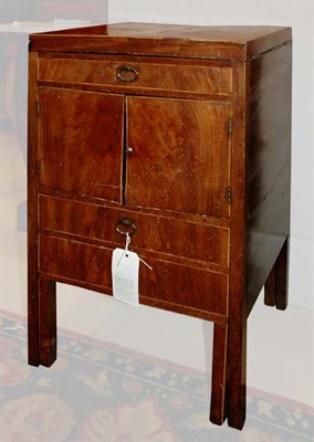 Lot 4139 - George III Mahogany Bedside Commode Height 33...