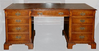 Lot 3175 - Georgian Style Fruitwood Pedestal Partner's...