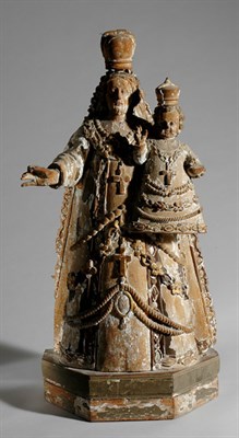 Lot 250 - South American Polychrome Decorated and Carved...