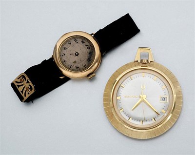 Lot 750 - Two Open-Face Pocket Watches and Wristwatch