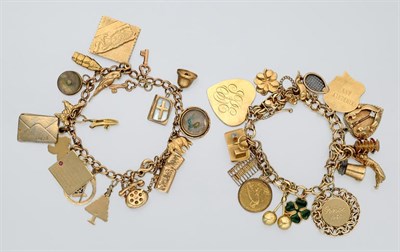 Lot 753 - Two Charm Bracelets