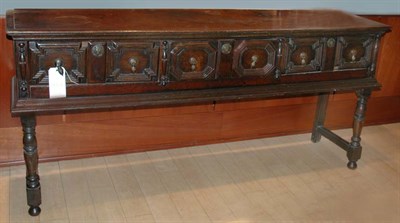 Lot 598 - Oak Dresser Base Height 31 1/4 inches, width...