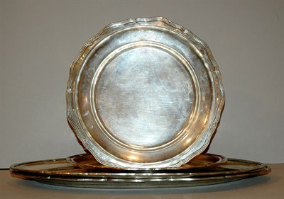 Lot 410 - Group of Russian and Continental Silver Trays...